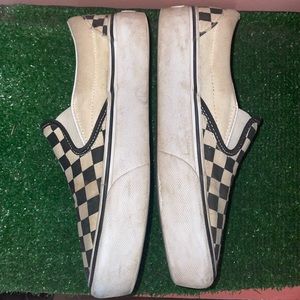 checkered/checkerboard platform slip on vans